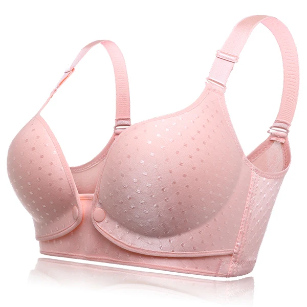 Cotton Nursing Maternity Bra Front Closure Wireless Adjustable Nursing Bras Breastfeeding Bra For Pregnant Women Underwear