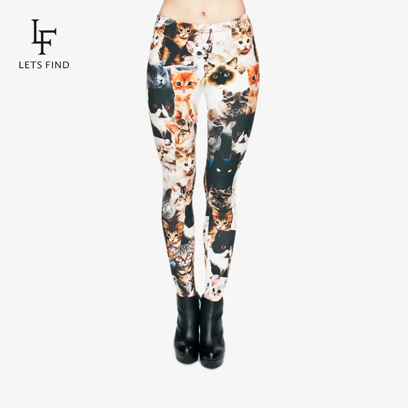

Fashion Hot Sales Cats 3d Print For Women Top Quality Milk Silk Spring Summer Stretchy Casual Fitness Leggings
