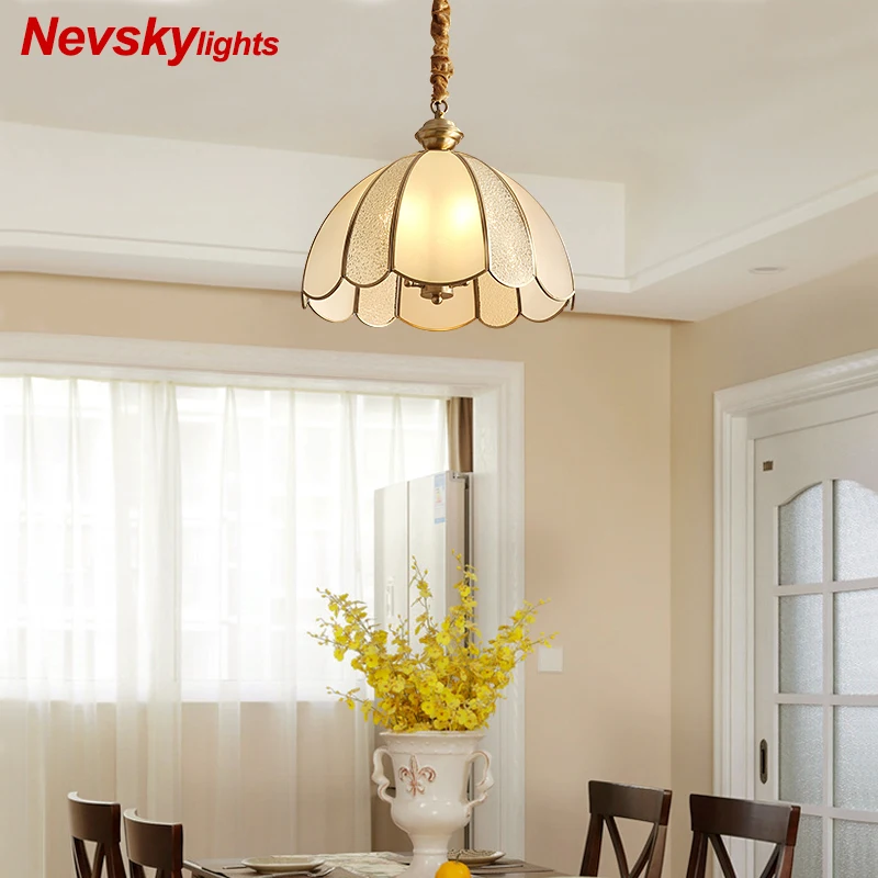 

Minimalism Copper Pendant Lights For Living room lustre salon modern Lighting suspension luminaire Light Fixture industrial lamp