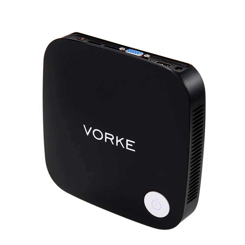 Vorke V1 плюс Windows 10 Mini PC ТВ Box Intel Apollo Lake J3455 2 3 ГГц 4 ГБ Оперативная память 64 SSD 802.11AC
