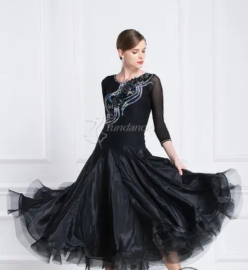black ball room gowns