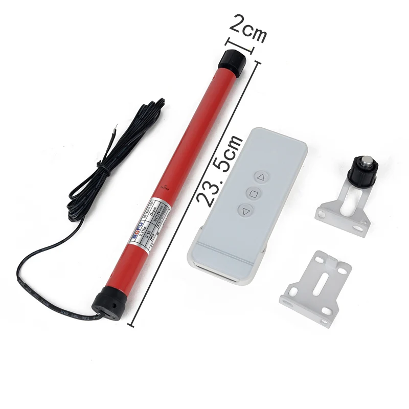 JX-LCLYL 12V Electric Roller Blind DIY Roll-up Window Shade Tubular Tool +Remote Control