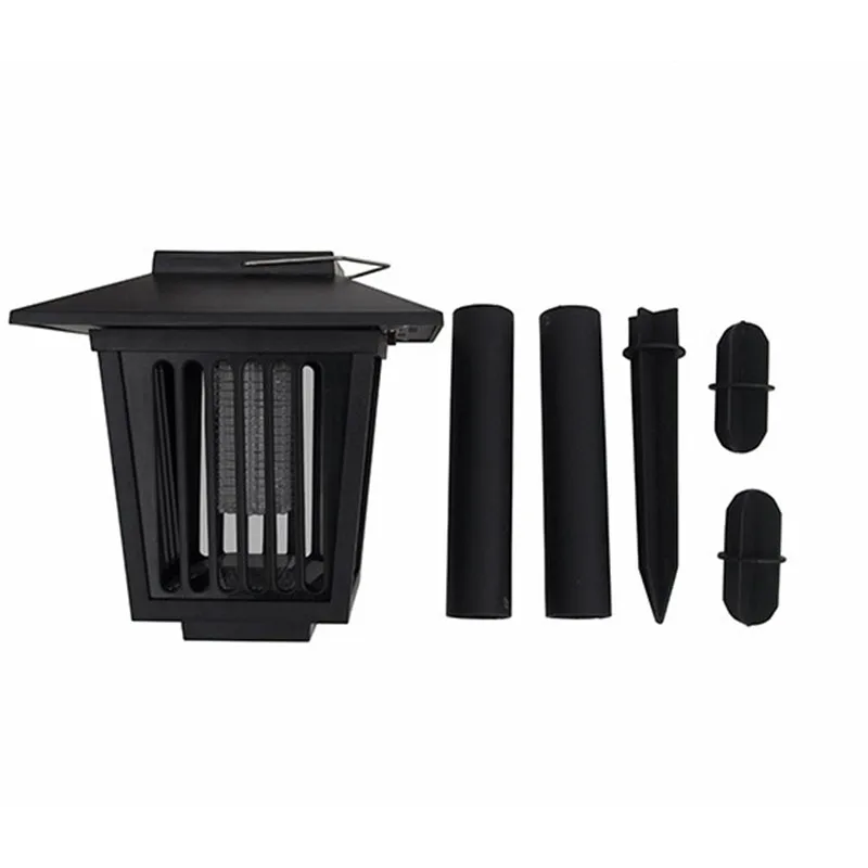 

Garden Plastic LED Black Solar Powered Fly Mosquito Light Lamp Insect Killer