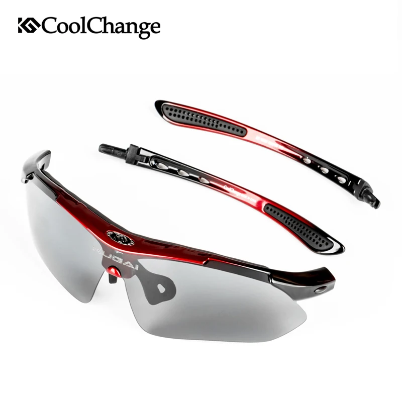 CoolChange Professional Polarized Cycling Glasses Bike Goggles Outdoor Sports Bicycle Sunglasses With 5 Lens Myopia Frame