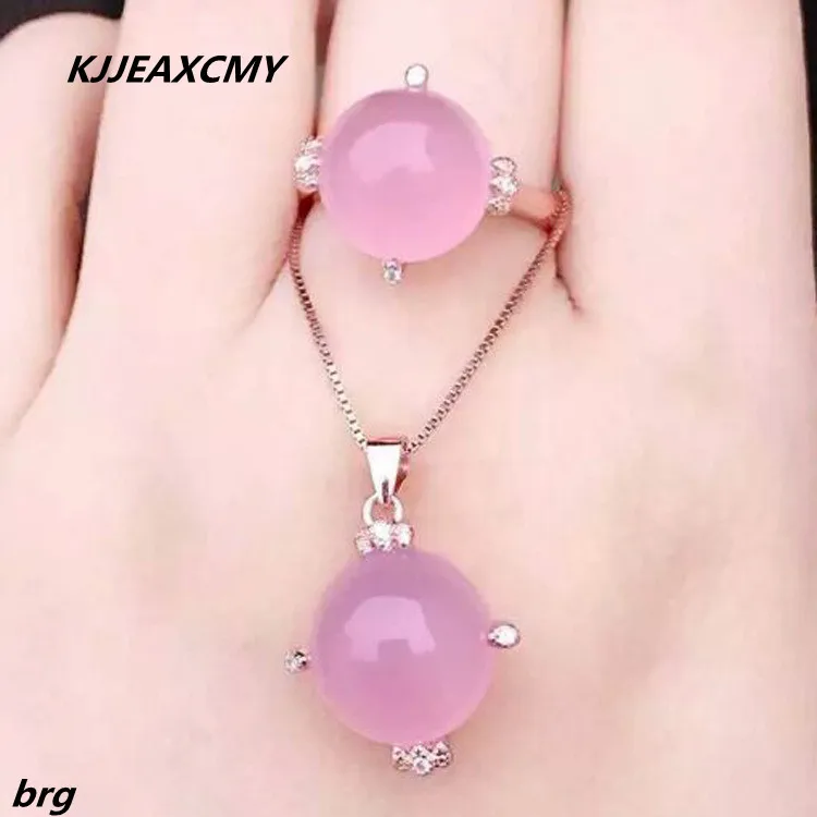 Изысканные ювелирные изделия KJJEAXCMY кольцо с подвеской из халцедона розового