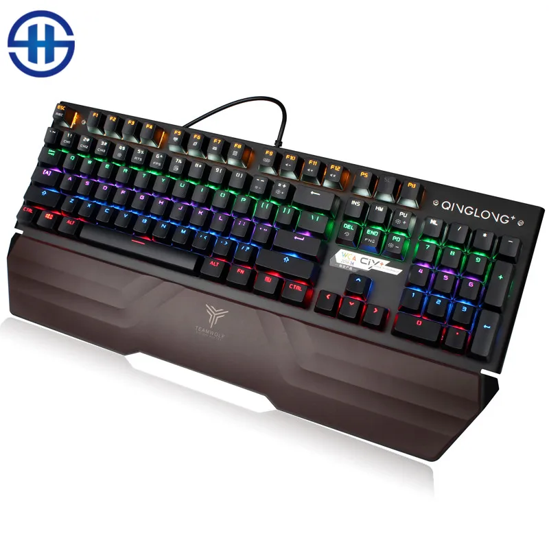 TEAMWOLF Tsing Lung Mechanical Keyboard 104 MX Backlight Big Hand
