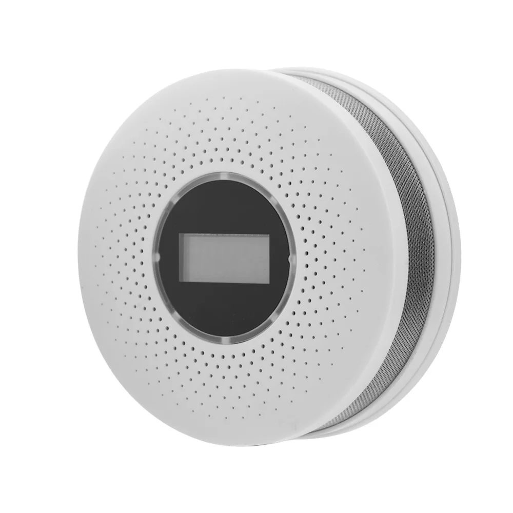 

Smoke Detector Live Voice LED Display Alarm CO Carbon Monoxide Leakage Alarm Sensor Smart Human Voice Alarm memory LCD Display