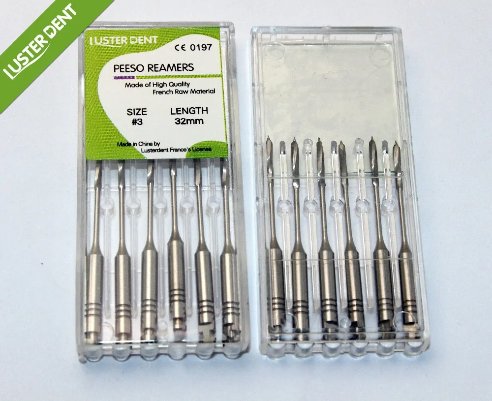 peeso reamer dental instruments 6pcs Size 3 length 32mm 6pcsdental instrumentpeeso