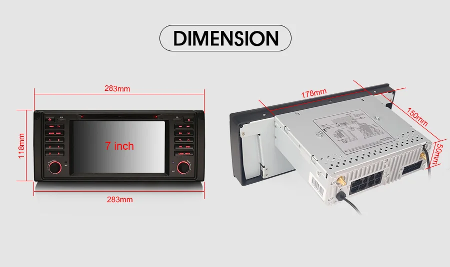 Best Erisin ES7339B 2 din Android 8.0 Octa Core 4GB RAM Car DVD GPS DAB for BMW 5er E39 E53 X5 M5 GPS Radio BT 25