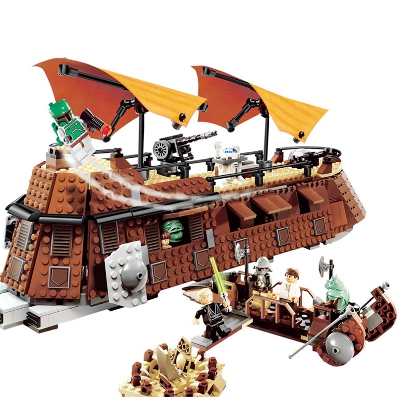 

Legoing Star War The Jabba's Sail Barge Return of the Jedi 821Pcs Starwars Building Blocks Kids Toys Star Wars Legoings Figures