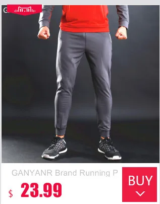 Ganyanr бренд Штаны длинные Для мужчин спортивные Леггинсы Training Мотобрюки бег Йога тренажерный зал быстросохнущие Футбол Фитнес Эластичный тренировки