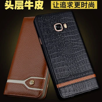 

Luxury Top Layer Cow Cowhide Genuine Leather Case for Samsung S8 Plus Business Flip Phone Cover Skin Bag for Samsung Galaxy S8