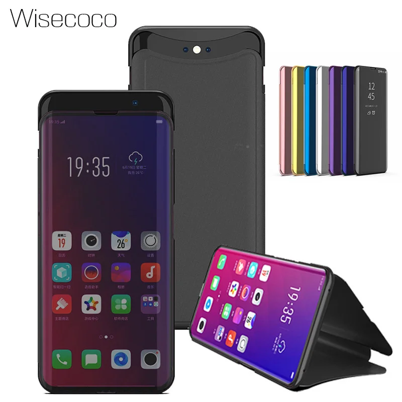 

Mirror Clear View Case for Oppo Find X R11 R11 R17 Pro Plus R15 F5 F7 F9 A83 A71 A3 A3s A5 A35 Luxury Touch Flip Stand 360 Cover