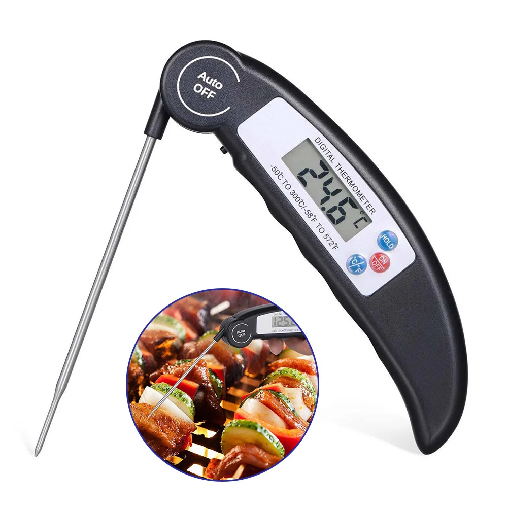 Digital Food Thermometer Probe for Grill BBQ Meat and Other Cooked Food with Instant Read and High Temperature Capacity