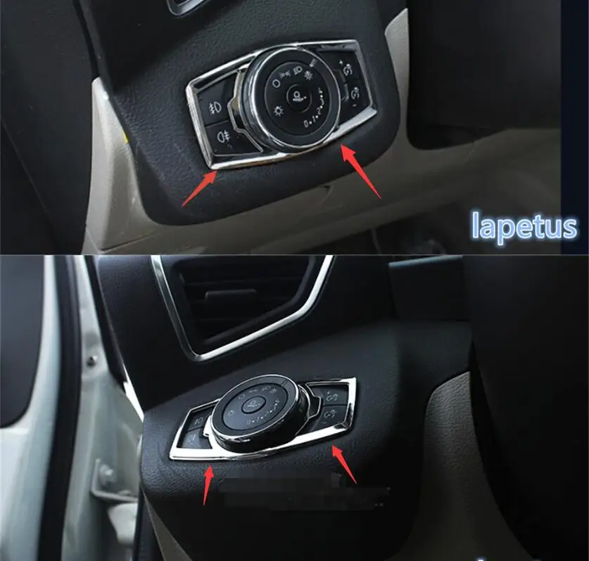 Stainless Head Light Lamp Switch Button Frame For Ford