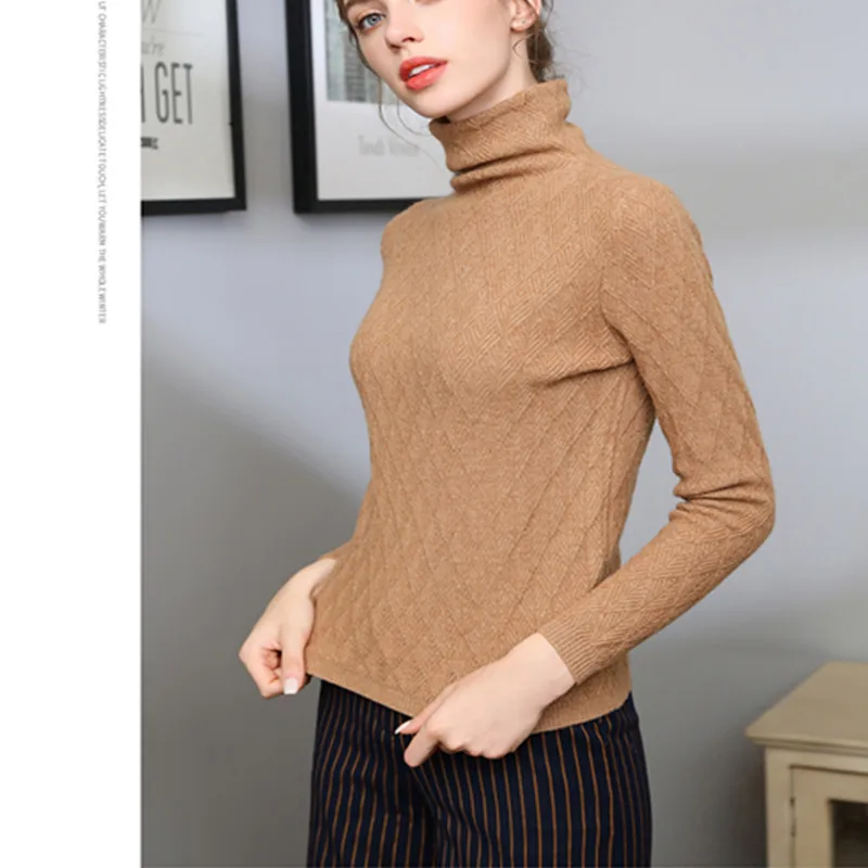 Brand Wool Female Sweters Women Invierno 2018 Winter Short Bottoming Women's Turtleneck Fashion Warmth Women Sweater white (7)