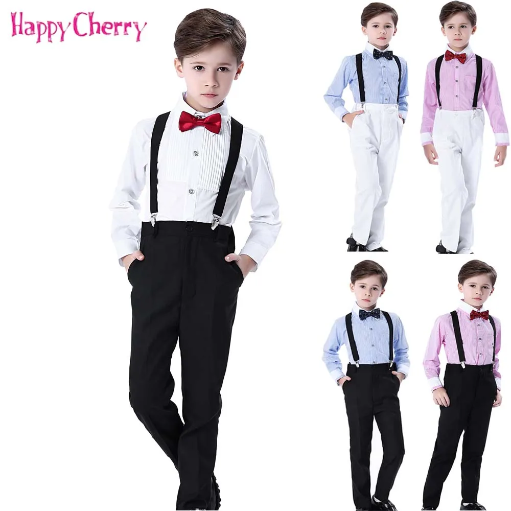 Торжественный костюм из 3 предметов для мальчиков, блейзеры для свадьбы, вечерние костюмы для выпускного вечера, Детские облегающие костюмы, смокинг, детские штаны, рубашка с галстуком-бабочкой