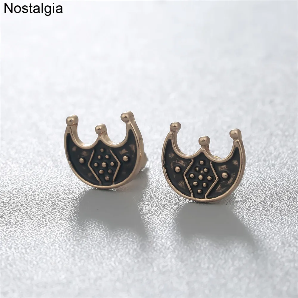Ностальгические серьги полумесяца славянские Lunula Lunitsa Wicca Amulet ювелирные