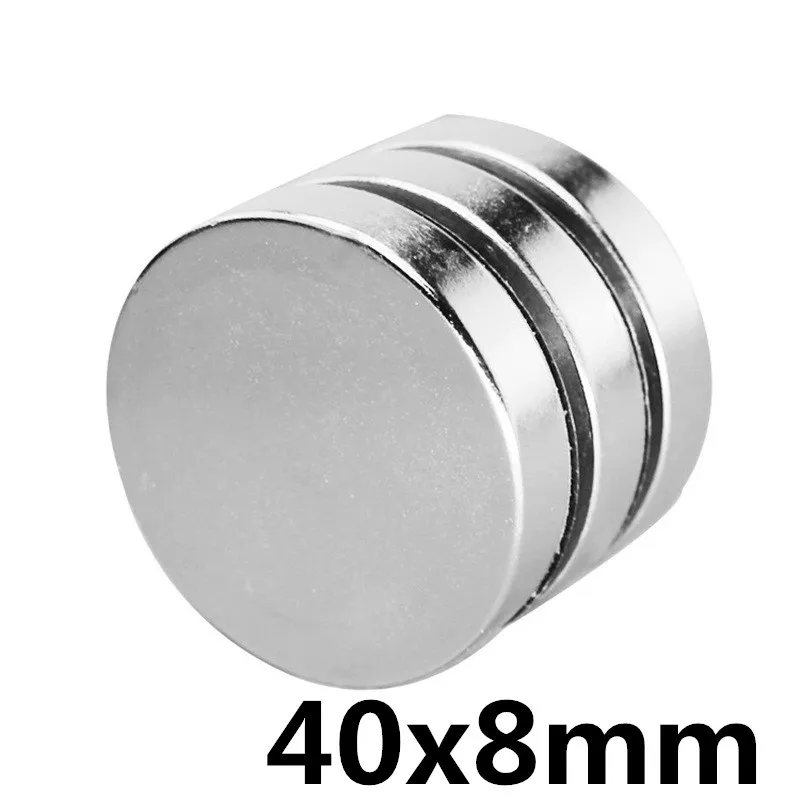 

1PCS 40mm x 8mm Disc Super Strong Round Magnets Rare Earth Neo Neodymium N35 Circular magnet Permanent magnet