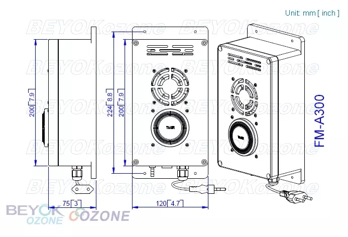 AC220v 50 Гц ЕС вилка воздуха воды стерилизовать генератор озона 10 Вт воздухоочиститель-ионизатор озонатор очиститель воды генератор озонио FM-A300