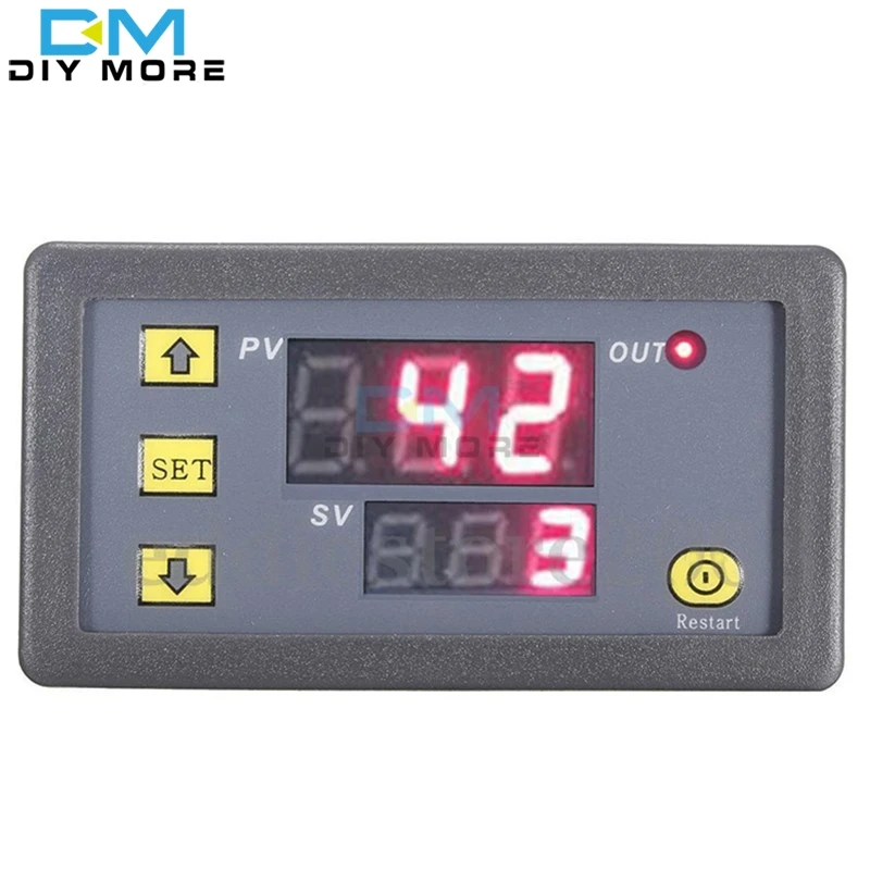 12V Timing Delay Relay Module Cycle Timer Digital LED Dual Display 0-999 mi 12v timing delay timer relay module digital led dual display cycle 0 999 hours for cycle intermittent timing mayitr