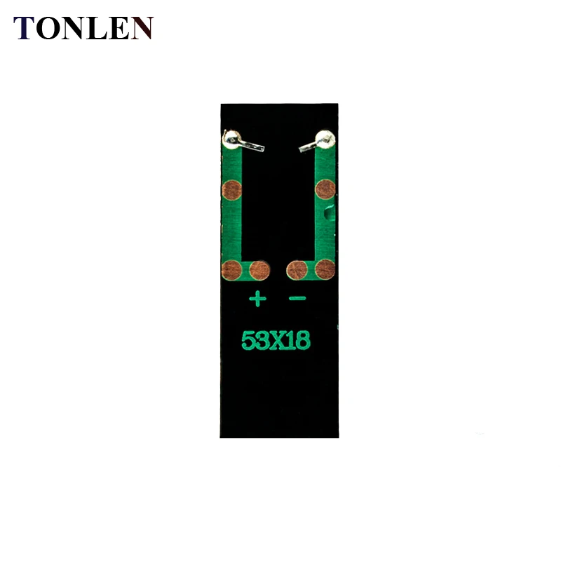 TONLEN 20 шт. 0,5 В Панели солнечные солнечных батарей DIY Батарея Зарядное устройство 100mA 53*18 мм фотоэлементов Мощность банк Kit Солнцезащитный модуль для солнечных батарей