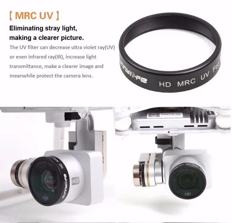 DJI Phantom 4 Filter Phantom 3 Filter Waterproof Coating ND Light Can Be Reduced And Ajusted CPL Polarizing Filter UV Threaded