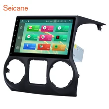 Seicane 10,1 «8-ядерный 1 DIN Android 9,0 Bluetooth gps автомобиля Мультимедиа Стерео для JEEP Wrangler задний фонарь с Оперативная память 4G Flash 32G AUX WI-FI