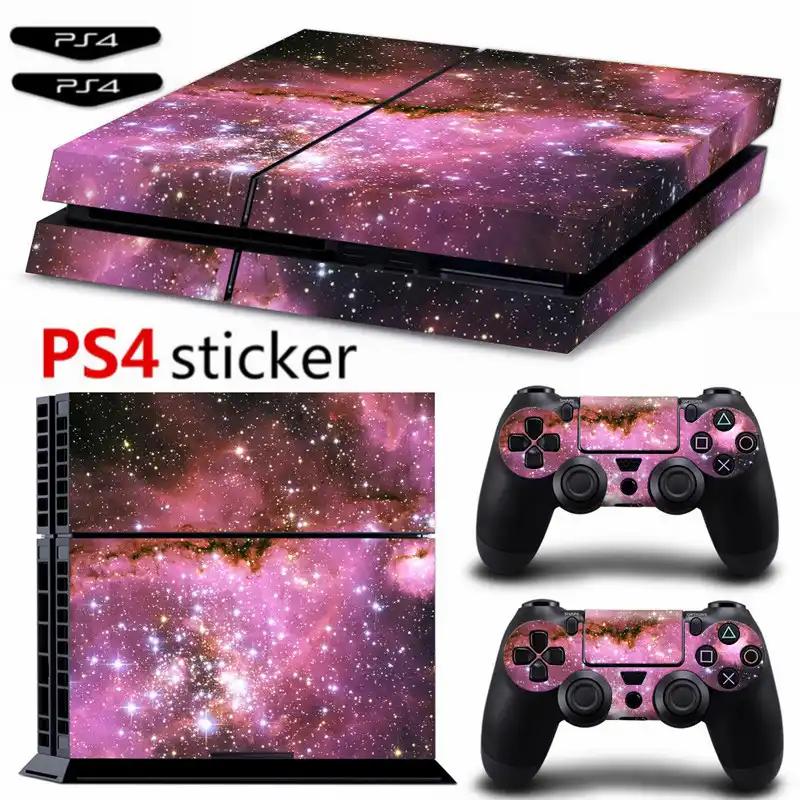 Pink Starry Sky Ps4 Sticker Vinyl Cover Decal Ps4 Skin For Ps4 Console And 2 Controllers Aliexpress