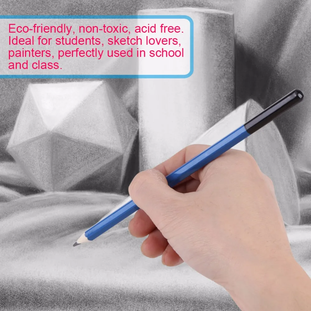 48 шт. карандаш профессиональный карандаш для рисования скетчей набор эскизов графитовый уголь карандаши палочки ластики канцелярские принадлежности для рисования