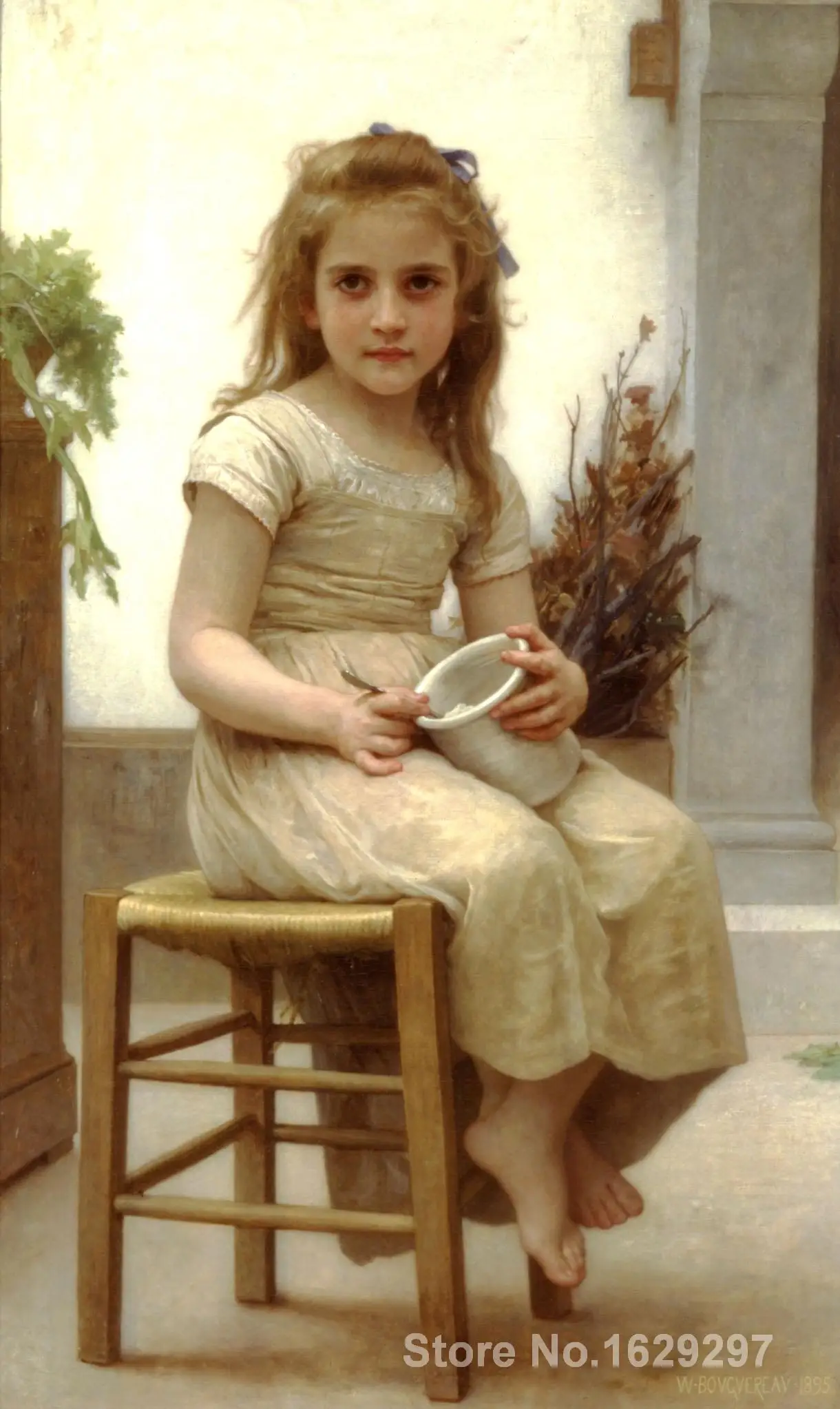 

famous portrait painting The Snack by William Adolphe Bouguereau Hand painted High quality