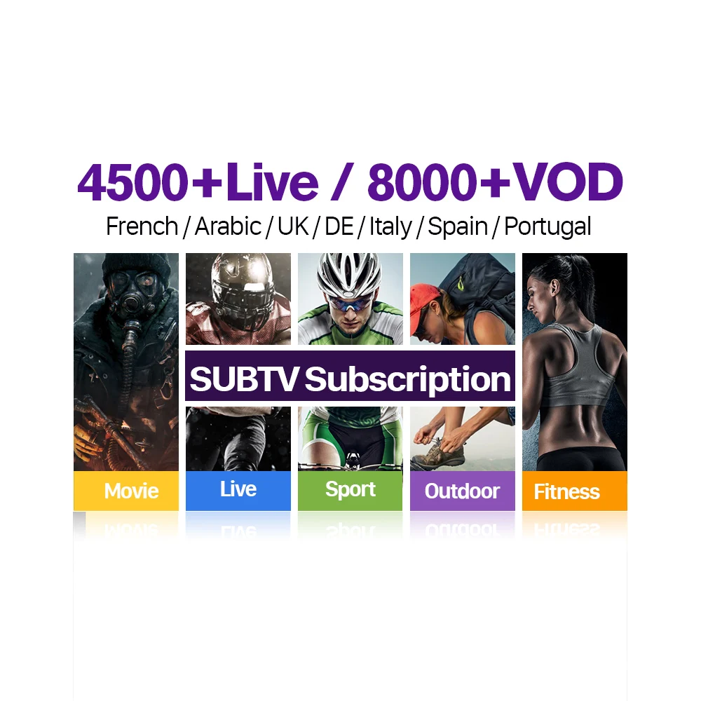 

SUBTV 1 Year IPTV Subscription France Arabic Italy Portugal UK IPTV Code Spain Turkey Germany Canada IP TV Support Mag/M3U IP TV