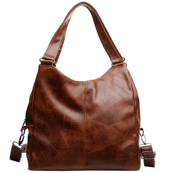 

Artificial Leather Solid Color Shoulder Bag Fashion Women Zipper Splice Solid Color Shoulder Bags Messenger Bag Handbag Sac