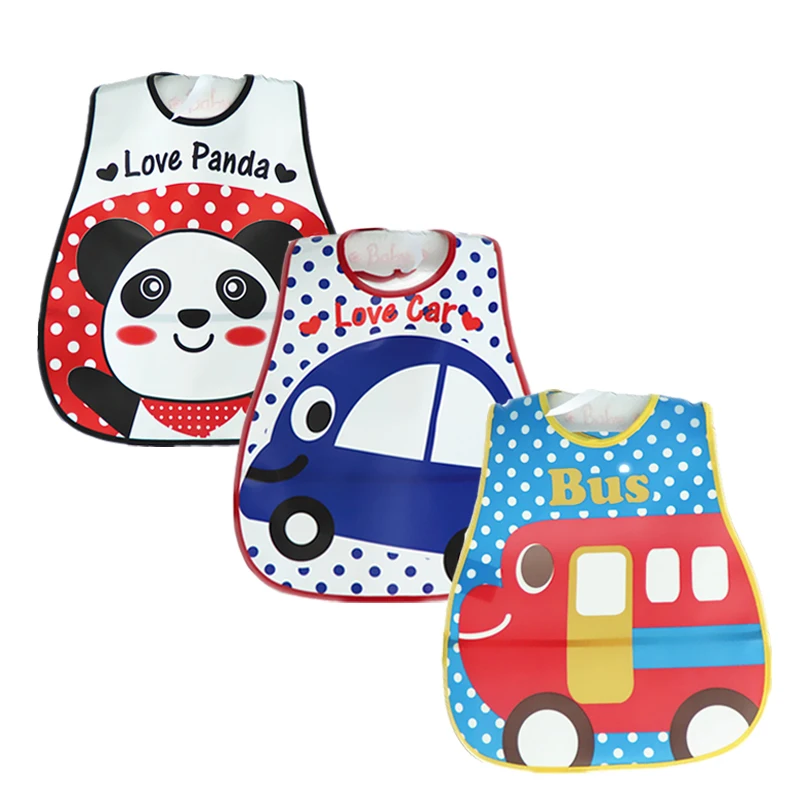 3 PcsLot Baby Bibs Cute Cartoon Baby Bib Waterproof Animal Smock Children Bib Burp Clothes Soft Infant Feeding Eat Toddler Bibs (7)