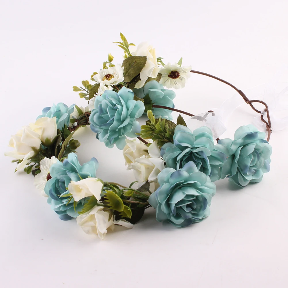 Fashion Parent Child Mom Kids Wreath Flower Headband Travel