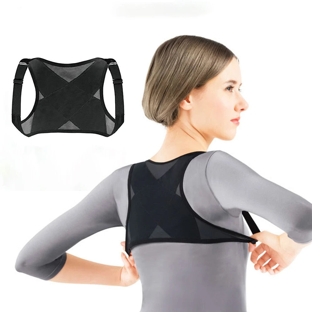 Регулируемый Корректор осанки пояс для поддержки плеч и спины взрослый нейлоновый корсет для спины для женщин