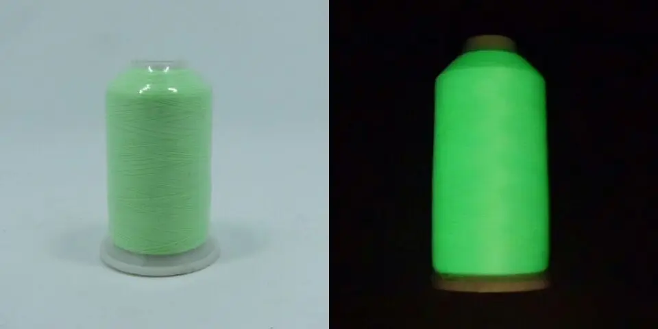 150D/2 4000M светится в темноте полиэфирная вышивальная машина нить светящаяся нить 9 цветов - Цвет: medium spring green