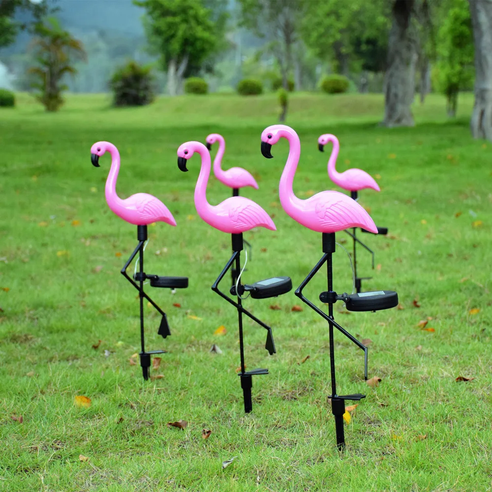Movido a Energia Lâmpada para Decoração do Jardim Luzes de Fadas Solar Gramado Flamingo Subterrânea Mais Novo Estilo Luz Led 5 Luz solar led gramado flamingo movido a