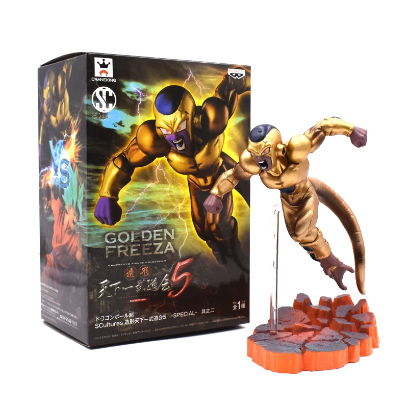 

Anime Dragon Ball Z&GT Action Figure Golden Frieza Battle Ver PVC Model Dragonball Super Saiyan Doll 15 cm