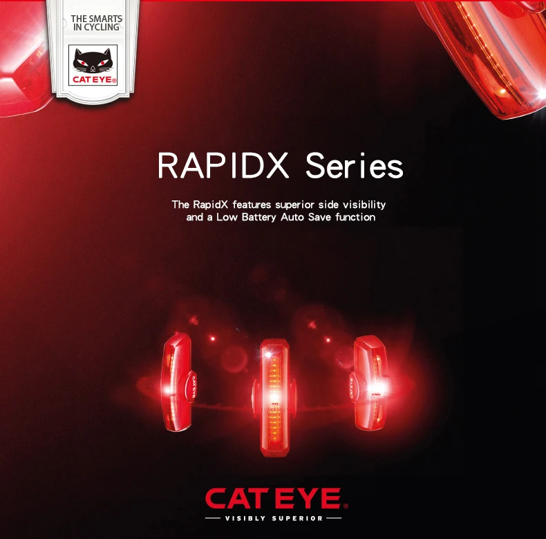 Flash Deal CATEYE Bicycle Taillight Usb-rechargeable LED Bike Tail Tube Rear Light MTB Mountain Road Bike Warning Lamp Cycling Accessories 9