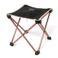 Foldable Outdoor Camping Chairs Portable 7075 Aluminum Alloy Anti-Corrosion Outdoor Fishing Picnic BBQ Garden Chair Square Tool