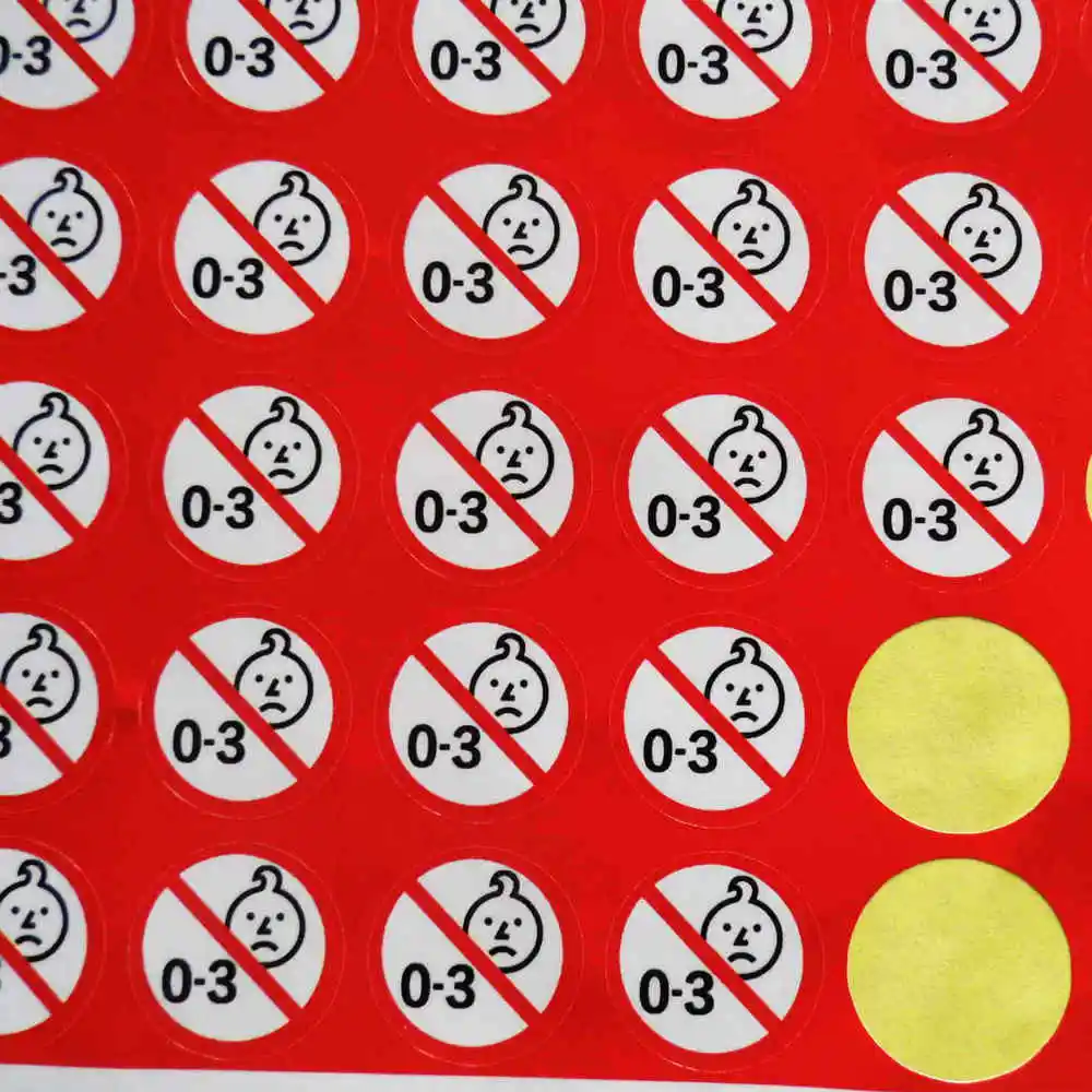 1000pcs Lot 2cm 0 3 Years Forbidden Stickers Not Recommended For Children Under 3 Years Old Packing Supplies Attention Lable Oem Sticker Aliexpress