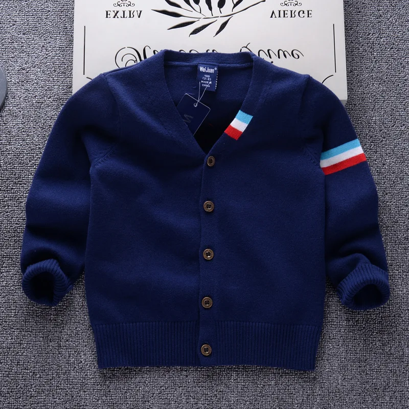 

v-neck cotton boys cardigan kids clothing knitted wear children's sweater spring autumn elegant
