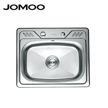 

JOMOO Kitchen Sink Stainless Steel Single Bowl Square Shape Sink Strainer Set Drain Blasting Finish Apron Sink Evier Disipador