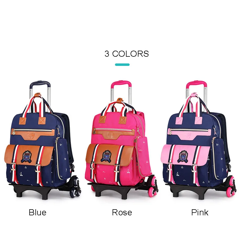 Kids Backpack with Wheels Wheeled Backpacks School Bag Children School Bags Trolley