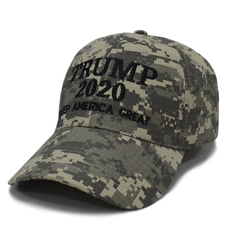 Новая хлопковая бейсболка Trump 2020 отличная камуфляжная кепка для улицы с вышивкой