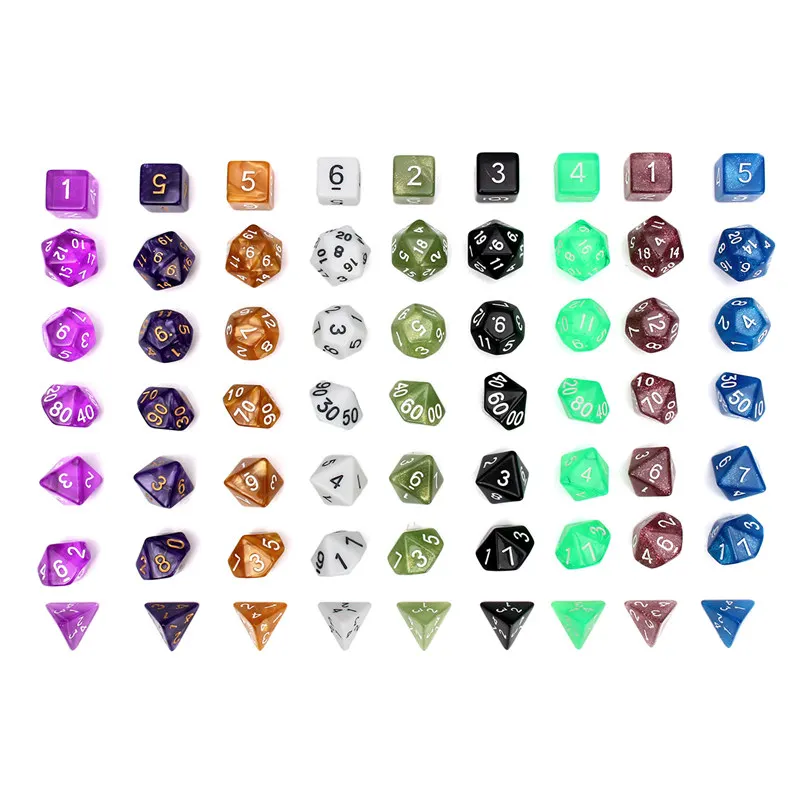 

126Pcs Polyhedral Dice 18 Set with bags Dragons Dices DND RPG MTG Table Games Dice Activity Multi Sided Games Dices Top Quality