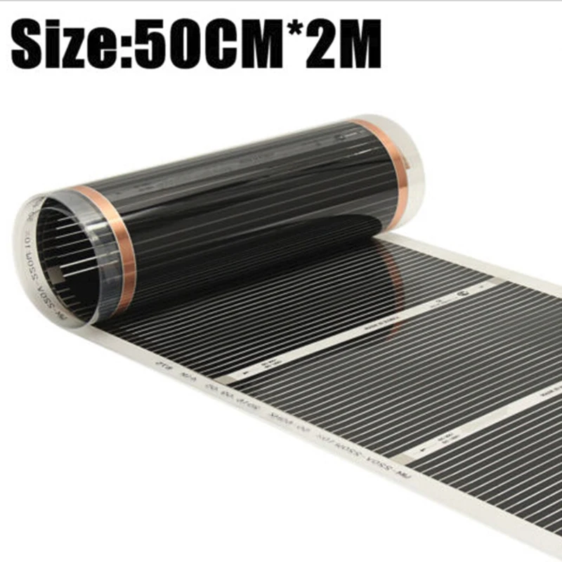 

1 Pc 50cmx4m Electric Home Floor Infrared Underfloor 220V Heating Warm Film Mat