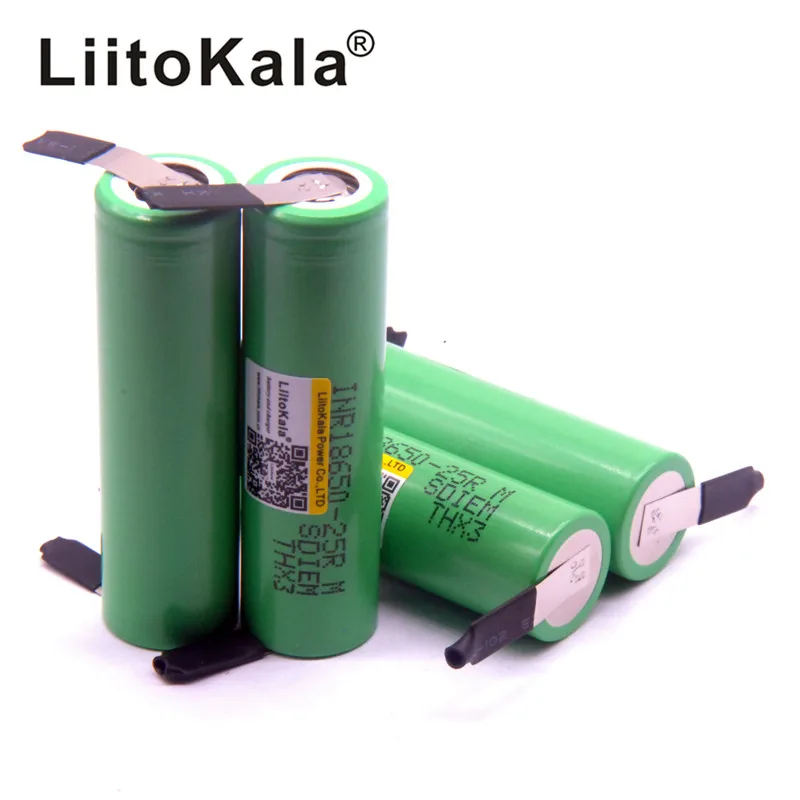 

4 p INR1865025R LiitoKala original 18650 2500 mAh Battery 3.6V of Download 20A Dedicated Battery Power for Samsung + DIY ni