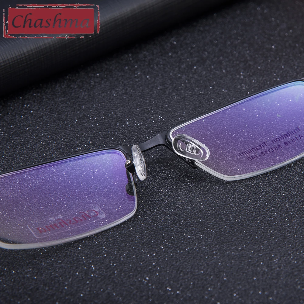 Мужские Полуободковые оптические очки Chashma брендовые модные из сплава с оправой